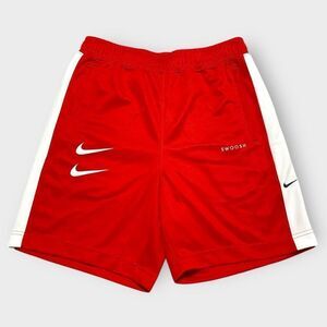 Nike Sportswear Double Swoosh Shorts CJ4899-657 Gym Red/White New Mens size S